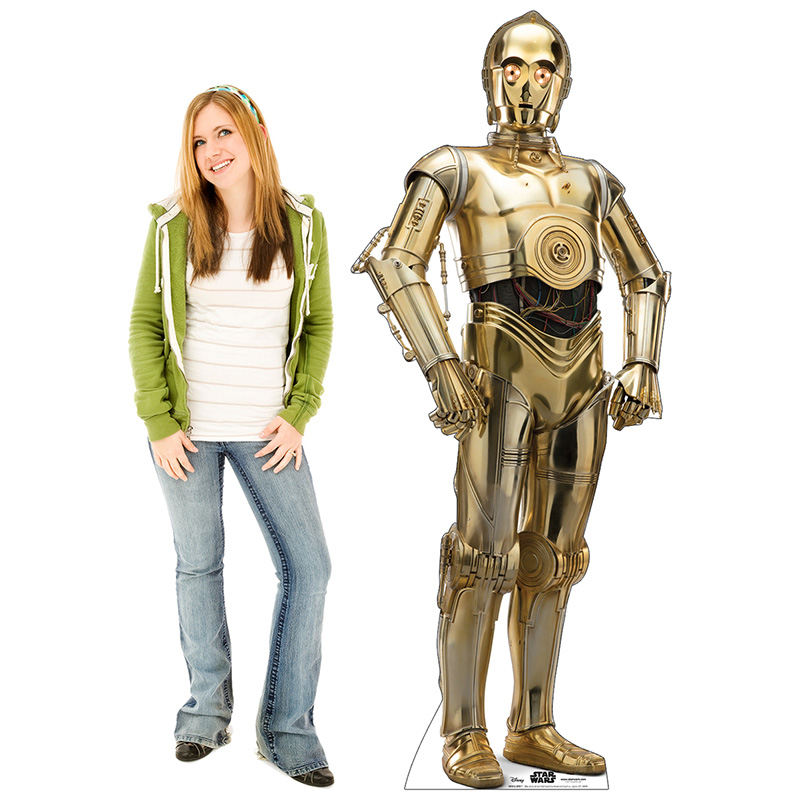 C-3PO Star Wars IX Rise of Skywalker Lifesize CARDBOARD CUTOUT